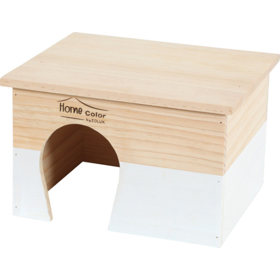 MAISON BOIS HOME C RECT L BLC de Zolux - Produit pour animaux dans Maison pour rongeurs