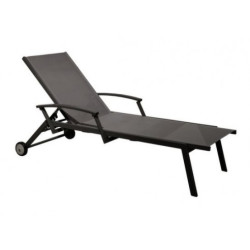 LIT FLORENCE ACCOUD. GRAPHITE/GRIS de Proloisirs - Océo - table et fauteuil et mobilier de jardin dans Transat pour l'exterieur