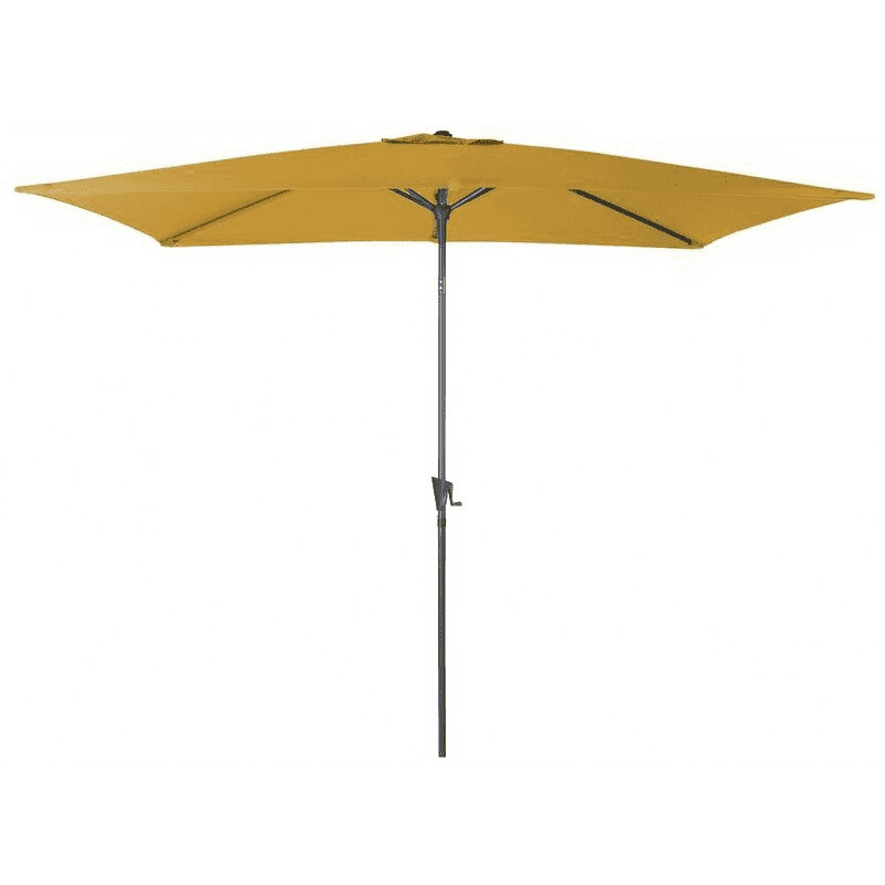 PARASOL 3X2 MANIVELLE GREY/CURRY de Proloisirs - Océo - table et fauteuil et mobilier de jardin dans 🏖️ Parasol pour l'exterieur