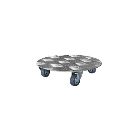 Support à roulettes Alu d30cm de Jardinerie Bordeaux Libourne Gironde dans selette - porte-plantes - roule pot