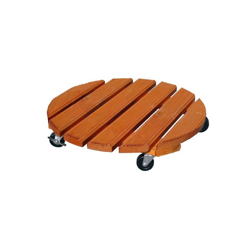 Roul'Bac 50Cm Merisier de Jardinerie Bordeaux Libourne Gironde dans selette - porte-plantes - roule pot