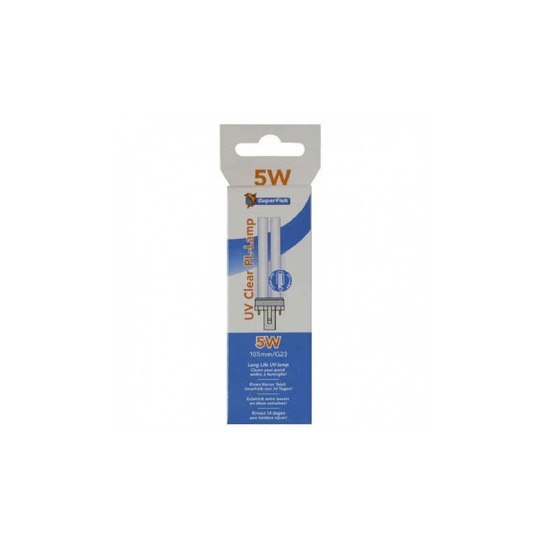 Ampoule uv 5w g23-105mm de Superfish - Aquadistri - accessoires pour aquarium et bassin dans UV pour bassin