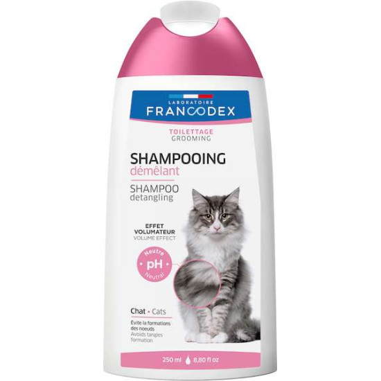 SHAMPOOING DEMELANT POUR CHAT 250ML de Francodex - anti puce et soin pour chien et chat dans Hygiene pour chats