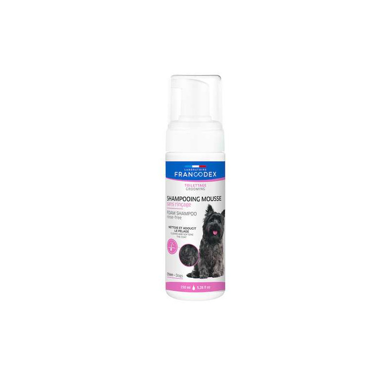SHAMPOOING MOUSSE CHIEN 150ML de Francodex - anti puce et soin pour chien et chat dans Shampooing pour chien