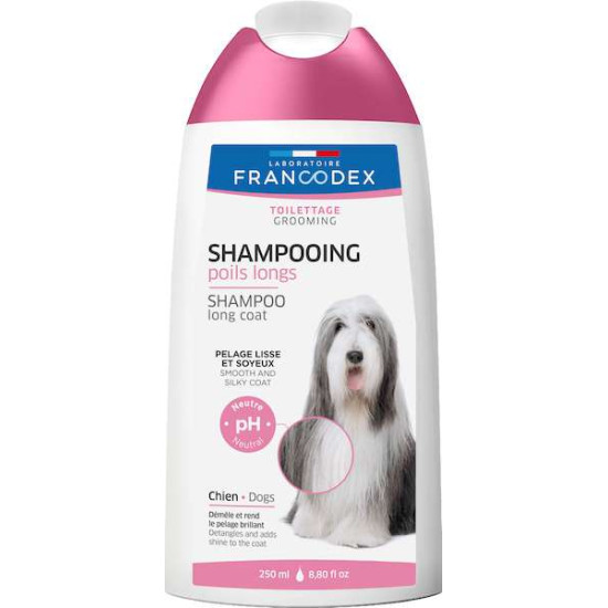 SHAMPOOING POUR POIL LONGs 250ML de Francodex - anti puce et soin pour chien et chat dans Shampooing pour chien
