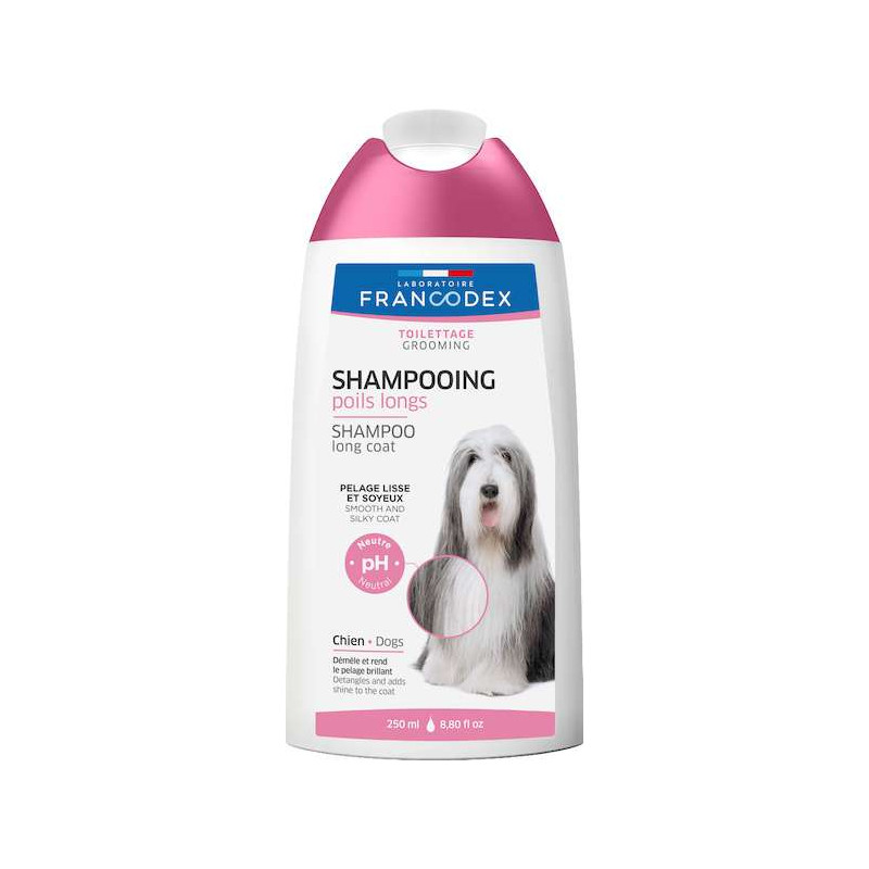 SHAMPOOING POUR POIL LONGs 250ML de Francodex - anti puce et soin pour chien et chat dans Shampooing pour chien