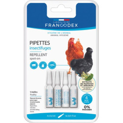PIPETTE INSECTIFUGES VOLAILLES de Francodex - anti puce et soin pour chien et chat dans Produits d'entretien pour les oiseaux