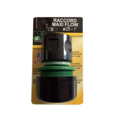 Raccord Rapide Stop Gros Debit D25Mm Maxi Flow de Rain Irrigation - arrosage goutte à goutte dans Raccord d'arrosage