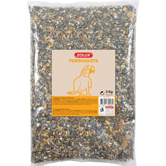ALIM PERROQUET COUSSIN 3KG de Zolux - Produit pour animaux dans Graines pour oiseaux