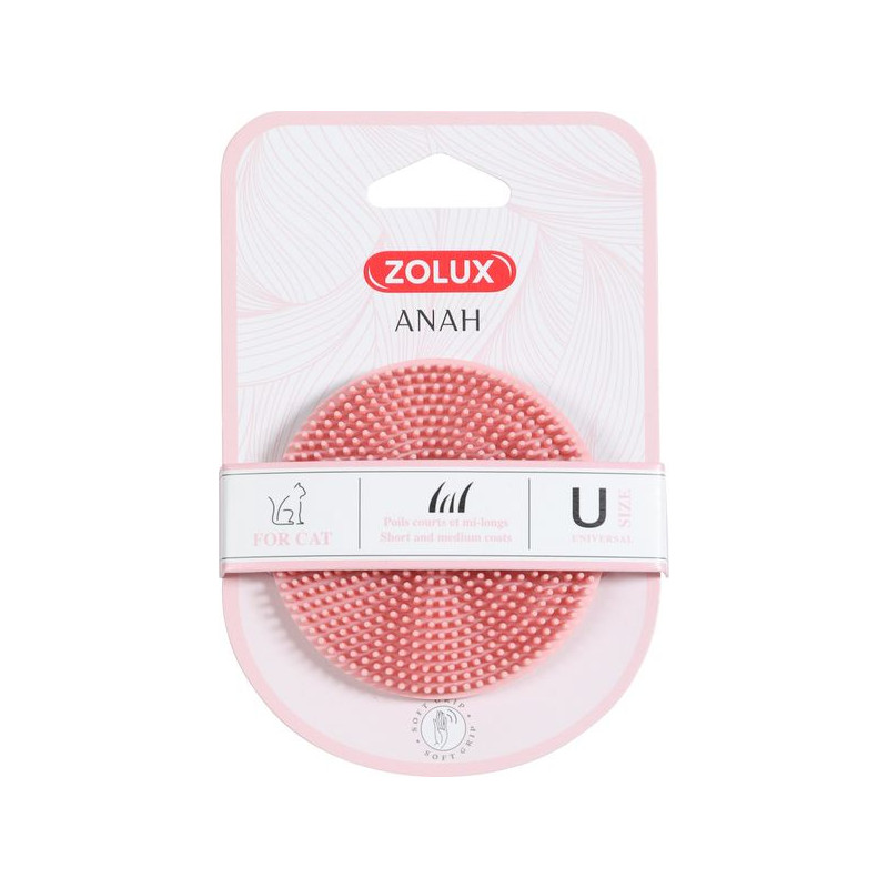 ANAH BROSSE CAOUTCHOUC Pour chat de Zolux - Produit pour animaux dans Brosses pour chats