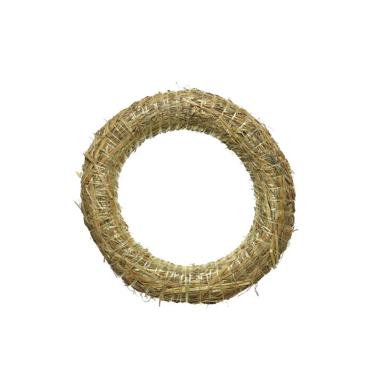 Couronne de paille nature dia50cm x h.7.5cm de Kaemingk - deco de la maison dans ❄️Couronne de Noël