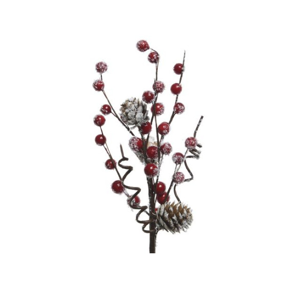 Spray mousse neige baies. pommes pin rouge noël de Kaemingk - deco de la maison dans 🎄Décoration de Noël