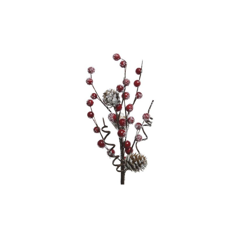 Spray mousse neige baies. pommes pin rouge noël de Kaemingk - deco de la maison dans 🎄Décoration de Noël