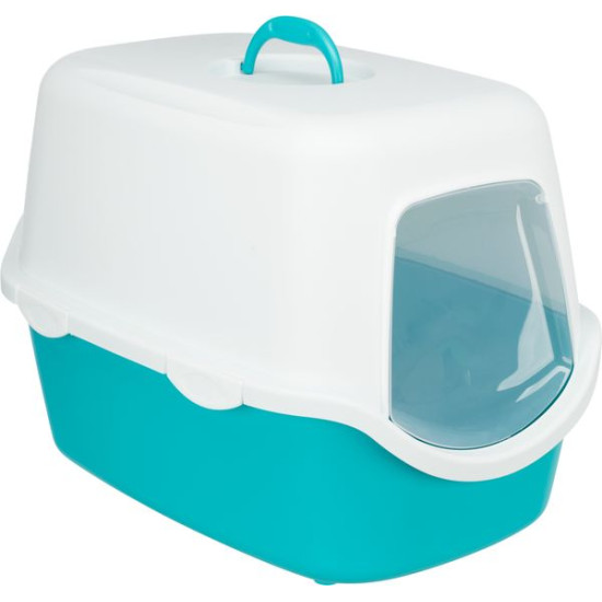 Bac à litière vico + couvercle 40x40x56 cm turqu de Trixie - Produit pour animaux dans Maison de toilette pour chats
