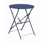 GUERIDON CUBA ROND 60 - BLEU de Proloisirs - Océo - table et fauteuil et mobilier de jardin dans Table de jardin