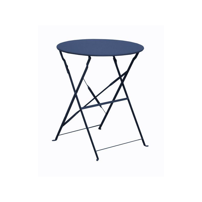 GUERIDON CUBA ROND 60 - BLEU de Proloisirs - Océo - table et fauteuil et mobilier de jardin dans Table de jardin