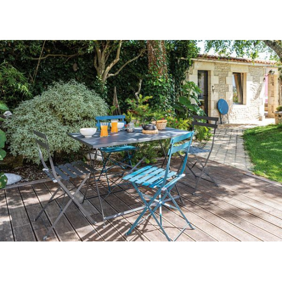 Gueridon Cuba 110x70 - Table Bleu Élégante pour Intérieur et Extérieur de Proloisirs - Océo - table et fauteuil et mobilier d...