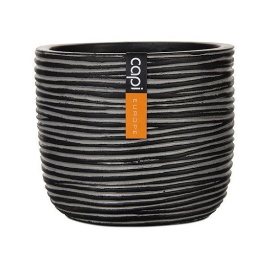 Pot oeuf IV 17x15 noir de Capi Europe - Cache et pot décoratifs design dans Cache-pot et pot déco