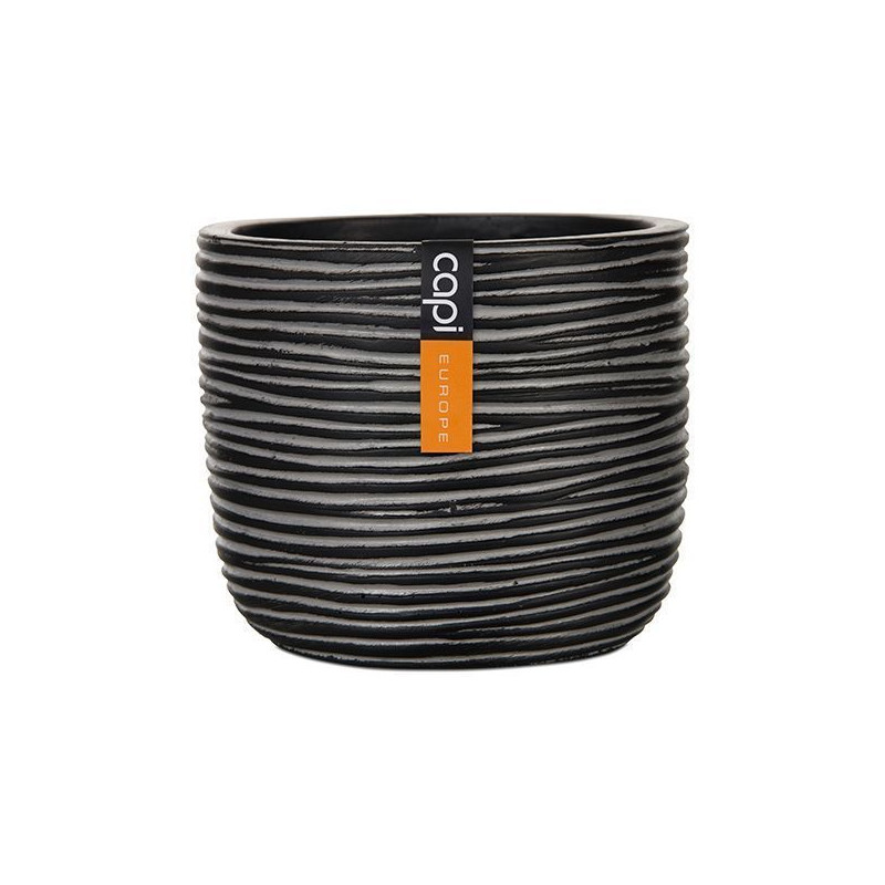 Pot oeuf IV 17x15 noir de Capi Europe - Cache et pot décoratifs design dans Cache-pot et pot déco