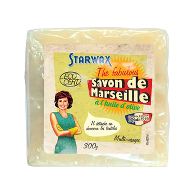 Savon De Marseille Huile D'Olive 300G Starwax de Starwax et Briochin - multi-spécialiste de solutions d’entretien dans Entret...