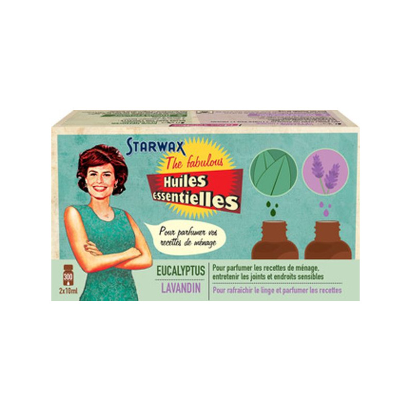 Huiles Essentielles Lavande Eucalyptus 2X10Ml SW de Starwax et Briochin - multi-spécialiste de solutions d’entretien dans Ent...