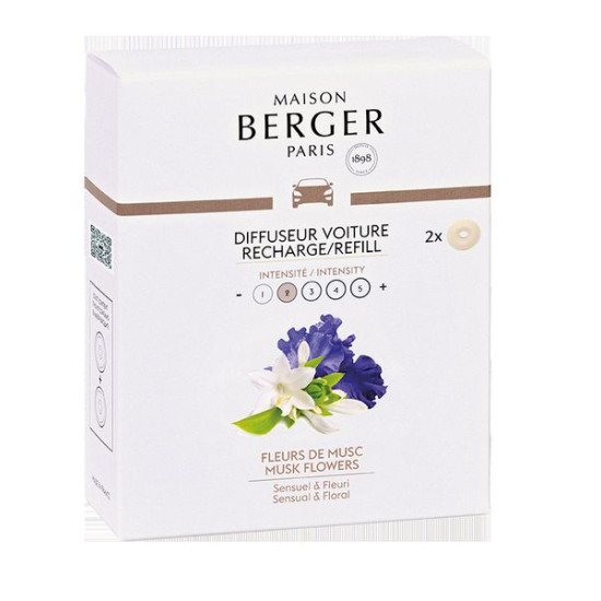RECHARGE VOITURE FLEURS DE MUSC X2 de Lampe Berger Paris - parfums et diffuseurs dans Produits parfumés, huile essentielle et...