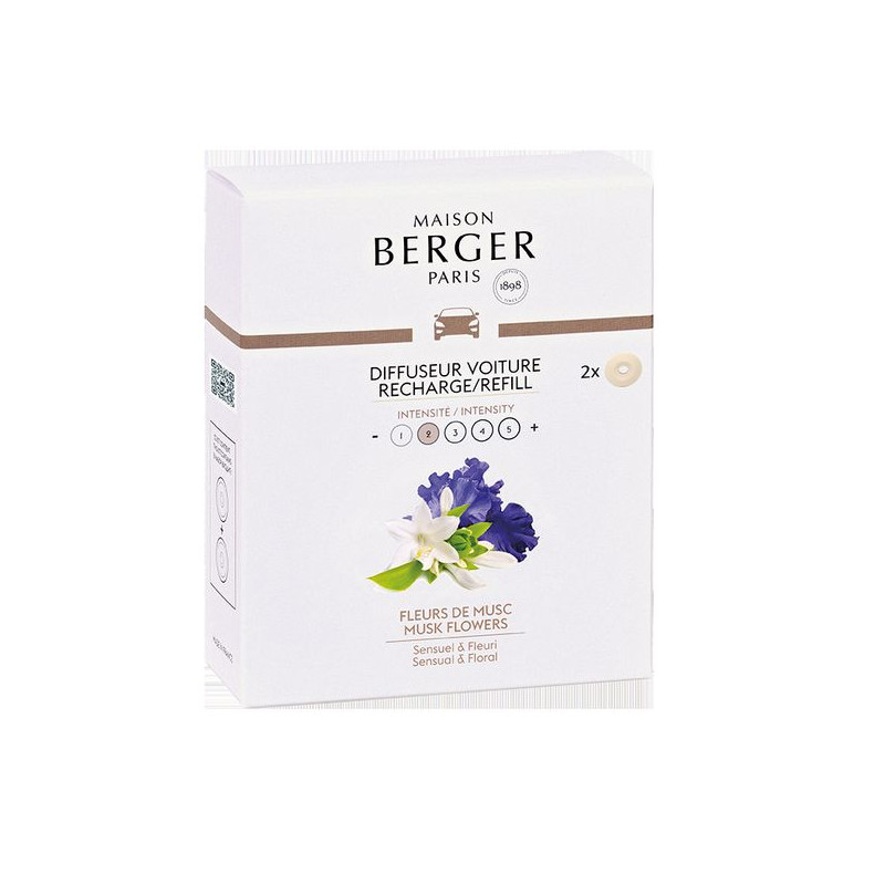 RECHARGE VOITURE FLEURS DE MUSC X2 de Lampe Berger Paris - parfums et diffuseurs dans Produits parfumés, huile essentielle et...