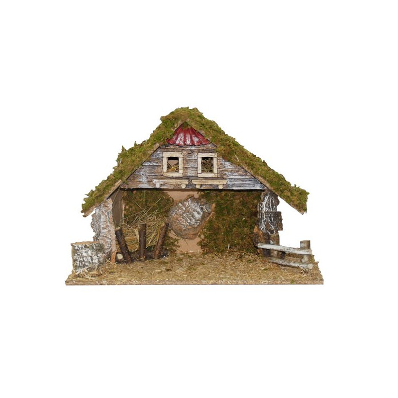 CRECHE VIDE 43X20X29CM de Déco de Noël - Jardinerie Bordeaux et Libourne dans 👼Crèche