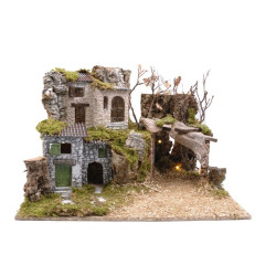 PAYSAGE VIDE 50X40X36CM AVEC LUMIERE de Déco de Noël - Jardinerie Bordeaux et Libourne dans 🏘️Villages miniatures