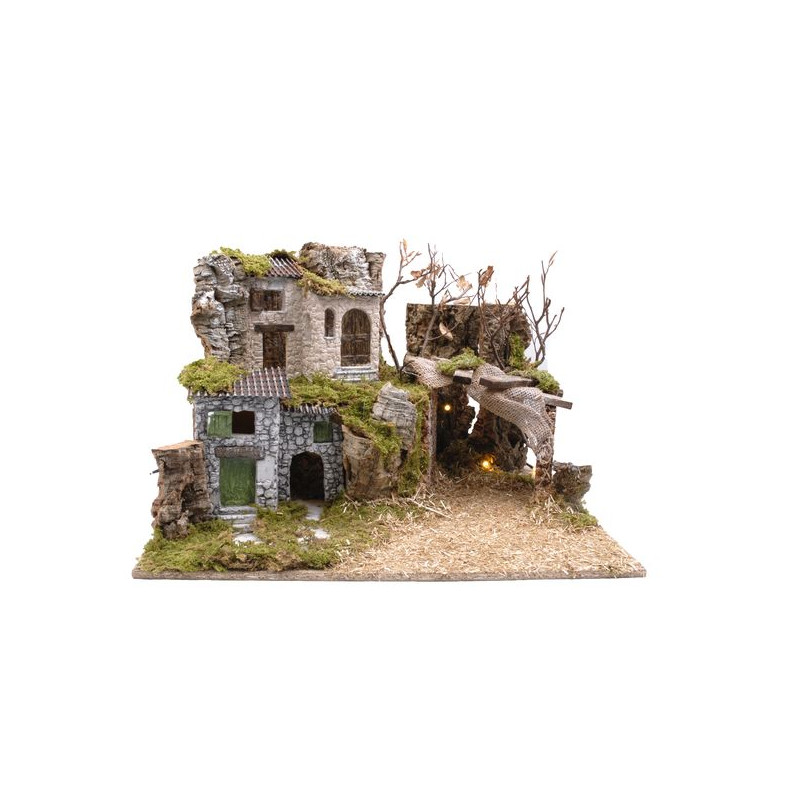 PAYSAGE VIDE 50X40X36CM AVEC LUMIERE de Déco de Noël - Jardinerie Bordeaux et Libourne dans 🏘️Villages miniatures