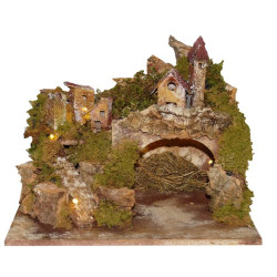 PAYSAGE VIDE 31X25X25CM AVEC LUMIERE de Déco de Noël - Jardinerie Bordeaux et Libourne dans 🏘️Villages miniatures