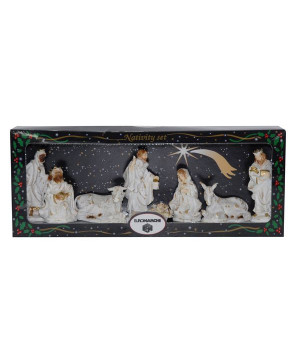 PRESENTOIR AVEC SET 8 NATIVITE 10CM de Déco de Noël - Jardinerie Bordeaux et Libourne dans 👼Crèche