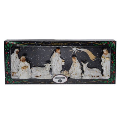 PRESENTOIR AVEC SET 8 NATIVITE 10CM de Déco de Noël - Jardinerie Bordeaux et Libourne dans 👼Crèche