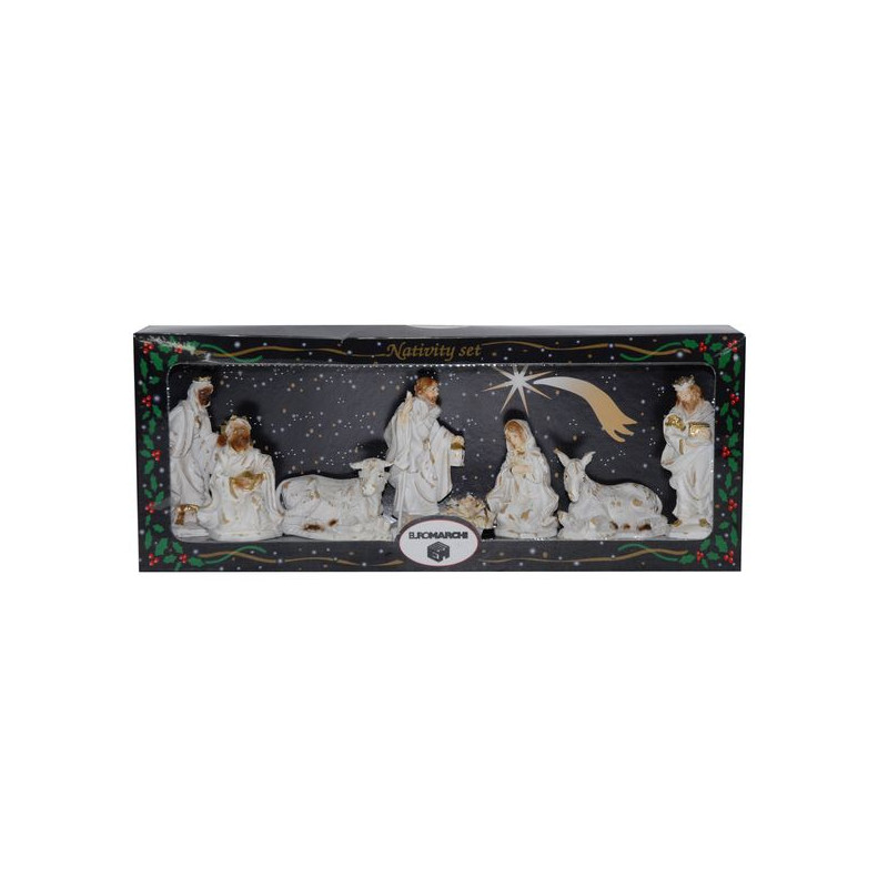 PRESENTOIR AVEC SET 8 NATIVITE 10CM de Déco de Noël - Jardinerie Bordeaux et Libourne dans 👼Crèche