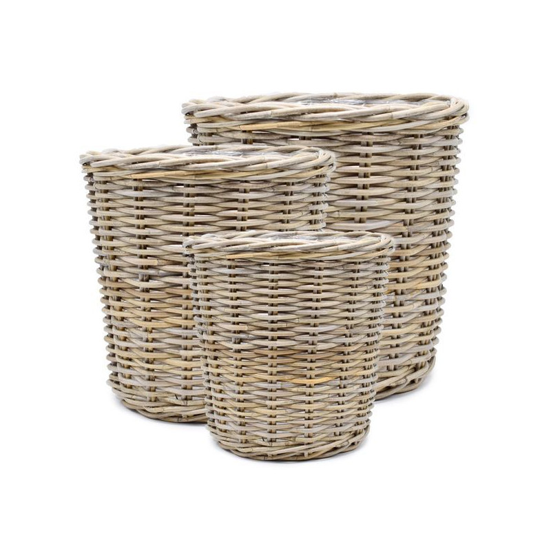 CACHE POT D40 H40 ROTIN NATUREL GRIS de Pot et Deco - poterie céramique de qualité dans Caches pots- jardinieres- paniers en ...
