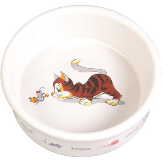 Gamelle Chat Céramique. 0.2 L/12Cm. Blanc de Trixie - Produit pour animaux dans Gamelles, distributeurs et fontaines pour chats