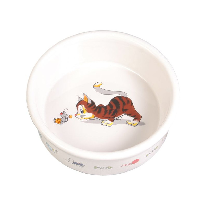 Gamelle Chat Céramique. 0.2 L/12Cm. Blanc de Trixie - Produit pour animaux dans Gamelles, distributeurs et fontaines pour chats