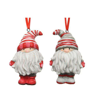 /GNOME TERRE CUITE A/BONNET ROUGE/BLANC H8.2 de Kaemingk - deco de la maison dans 🎄Déco de sapin