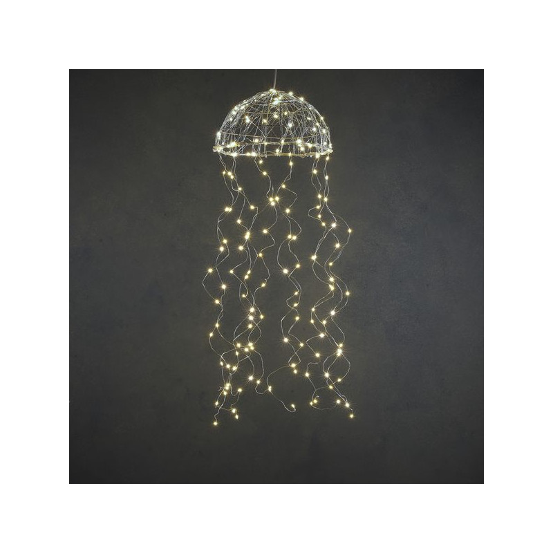 LUSTRE MEDUSE ARGENT/BLANC 160L de Edelman - deco maison et noël dans 💡Guirlande et déco électrique