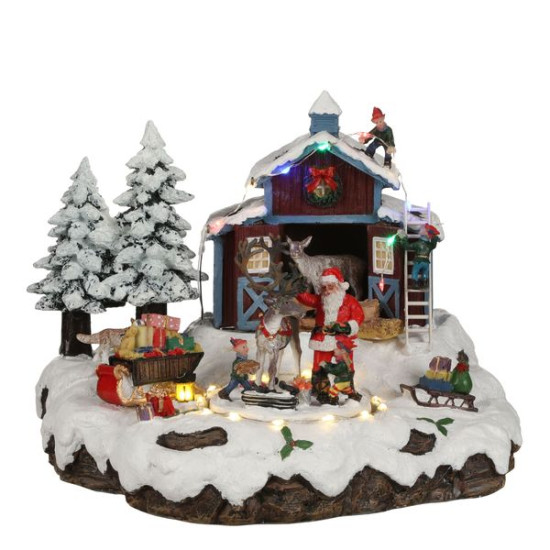 VILLAGE PERE NOEL A/CERFS de Edelman - deco maison et noël dans 👼Crèche