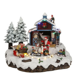 VILLAGE PERE NOEL A/CERFS de Edelman - deco maison et noël dans 👼Crèche