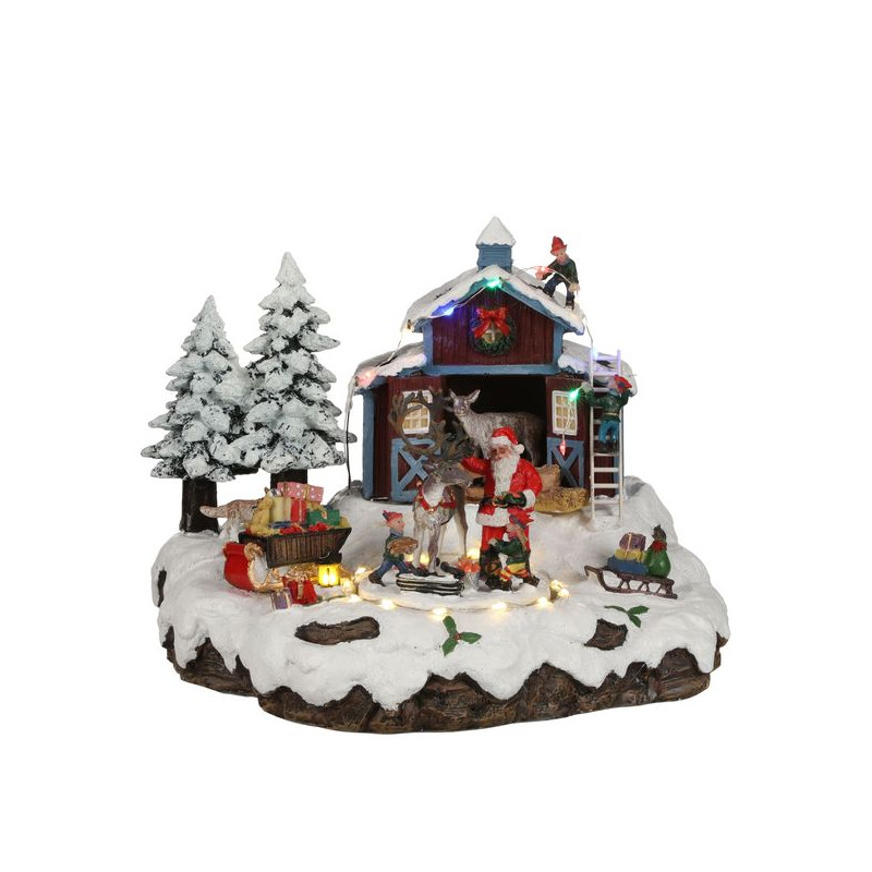 VILLAGE PERE NOEL A/CERFS de Edelman - deco maison et noël dans 👼Crèche