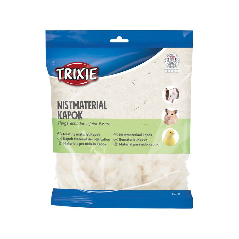 Matériaux Pour Nid Kapok. 100 G. Crème de Trixie - Produit pour animaux dans Accessoires pour rongeurs