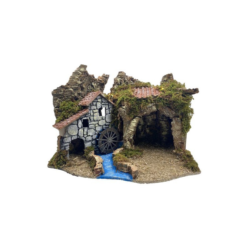 PAYSAGE VIDE 50X40X40CM AVEC LUMIERE de Déco de Noël - Jardinerie Bordeaux et Libourne dans 🏘️Villages miniatures
