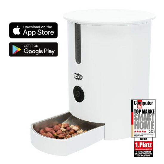 /Distributeur auto croquette tx9 2.8lcm blanc de Trixie - Produit pour animaux dans Gamelles, distributeurs et fontaines pour...
