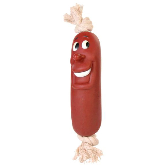 Saucisse Avec Corde. En Vinyle. 11Cm de Trixie - Produit pour animaux dans Jouets pour chiens
