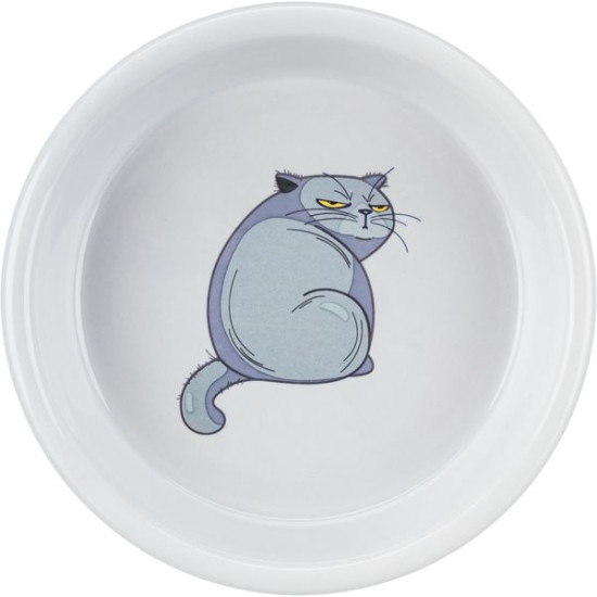 Gamelle Motif 0.25 L/13Cm. Gris de Trixie - Produit pour animaux dans Gamelles, distributeurs et fontaines pour chats