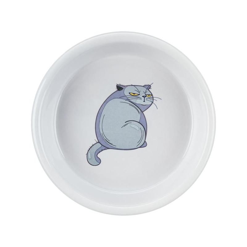 Gamelle Motif 0.25 L/13Cm. Gris de Trixie - Produit pour animaux dans Gamelles, distributeurs et fontaines pour chats