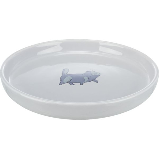 /Gamelle plate large chat céram 0.6l/23cm gris de Trixie - Produit pour animaux dans Gamelles, distributeurs et fontaines pou...