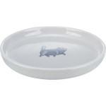 /Gamelle plate large chat céram 0.6l/23cm gris de Trixie - Produit pour animaux dans Gamelles, distributeurs et fontaines pou...